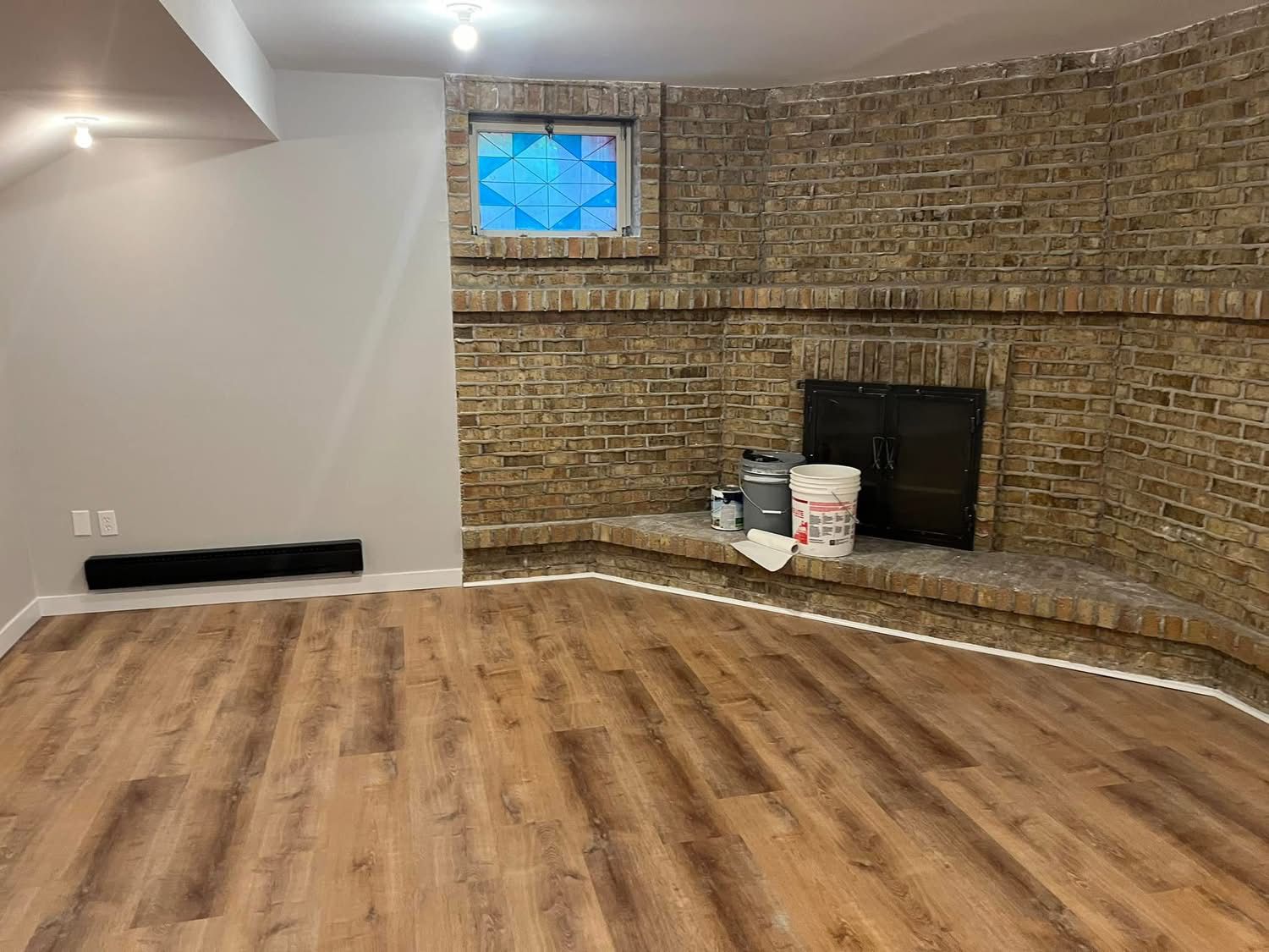 After: Bright modern basement